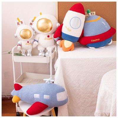 Kosmischer Entdecker Kissen Plüschtier Kuscheltiere Simulation Astronaut & Rakete Plüschtiere Heimdekoration Partygeschenke für Kinder