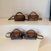Trendy Plush Leopard Print Handbag For Women Stylish Mini Square Bag With Cozy Design