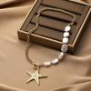 Unique Irregular Seashells Necklace Natural Shell Jewelry Portable Alloy Chain Ornament for Casual or Formal Occasions