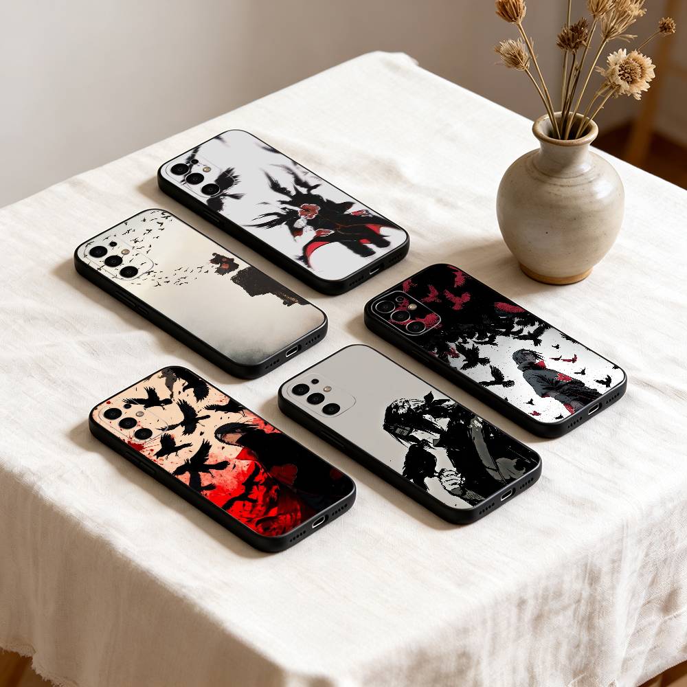 N-Naruto Itachi U-Uchiha Phone Case Black Silicone Soft For Samsung S25,S24,S21,S22,S23,S30,Ultra,S20,Plus,Fe,Lite