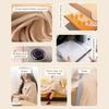 Corded Heated Blanket USB Powered Soft Zipper Shawl Wrap 3 Temperature Adjustment Warm Heating Scarf for Indoor Outdoor