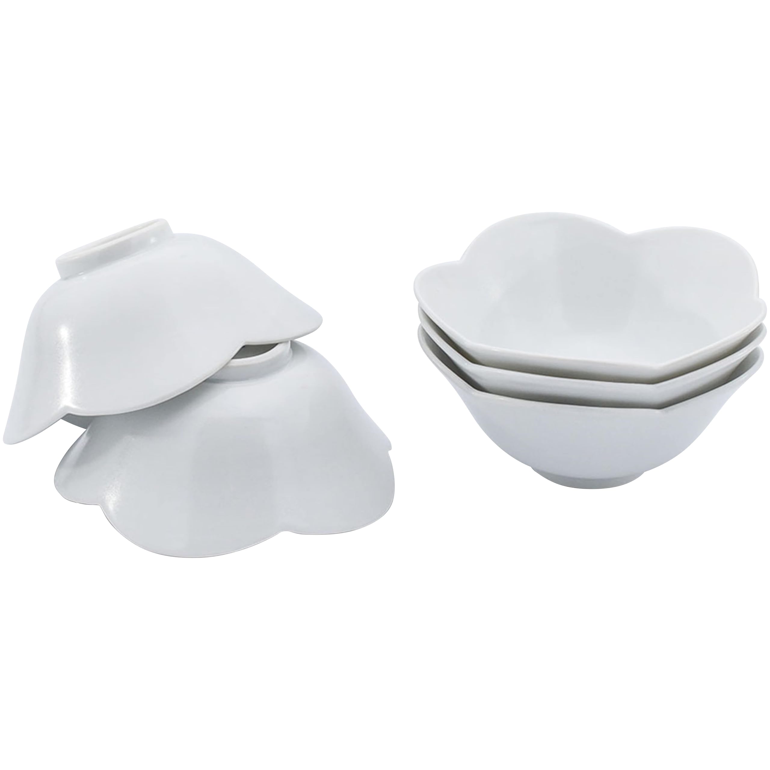 

Hasami Ware White Plum Blossom Small Bowl Set, Made in Japan, 52656