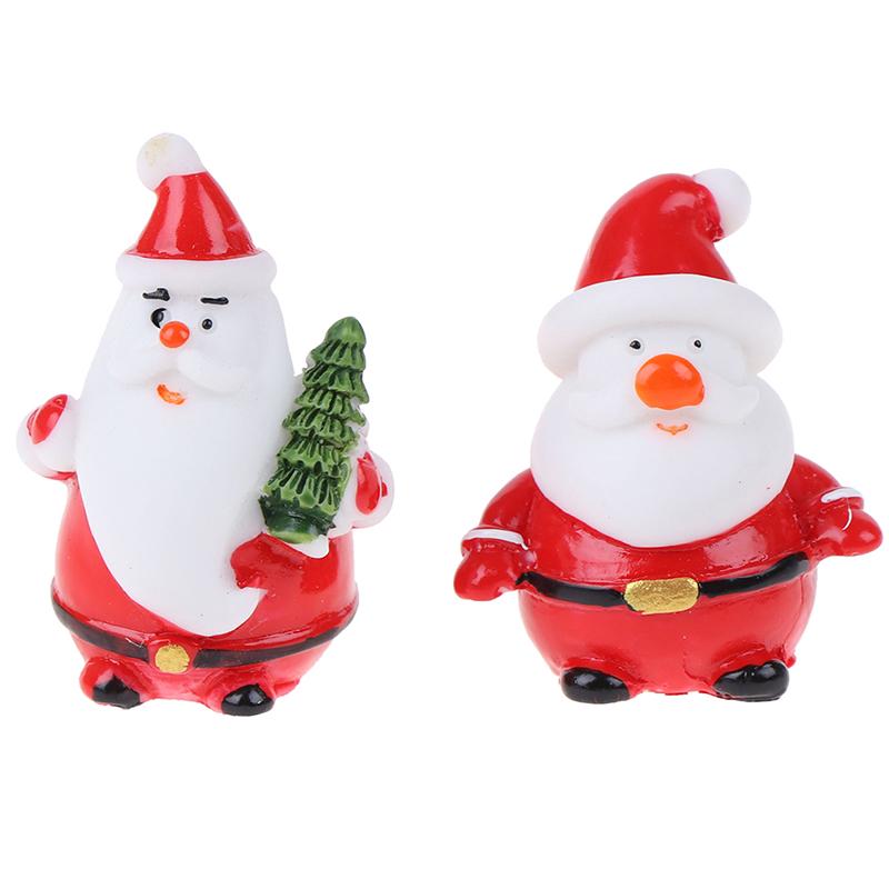 Santa Claus Snowman Diy Miniature Figurine Xmas Garden Decor Micro Landscape