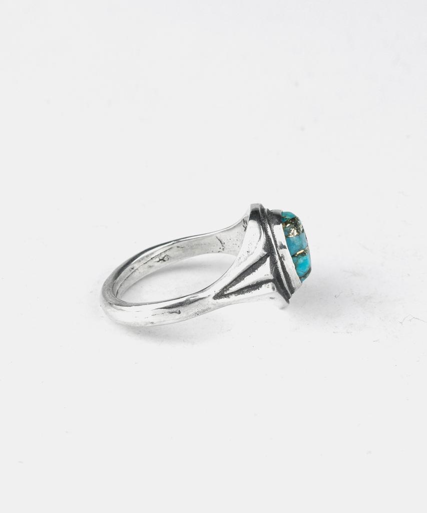Sheen666 Single Teardrop Turquoise Silver Ring (Type B)