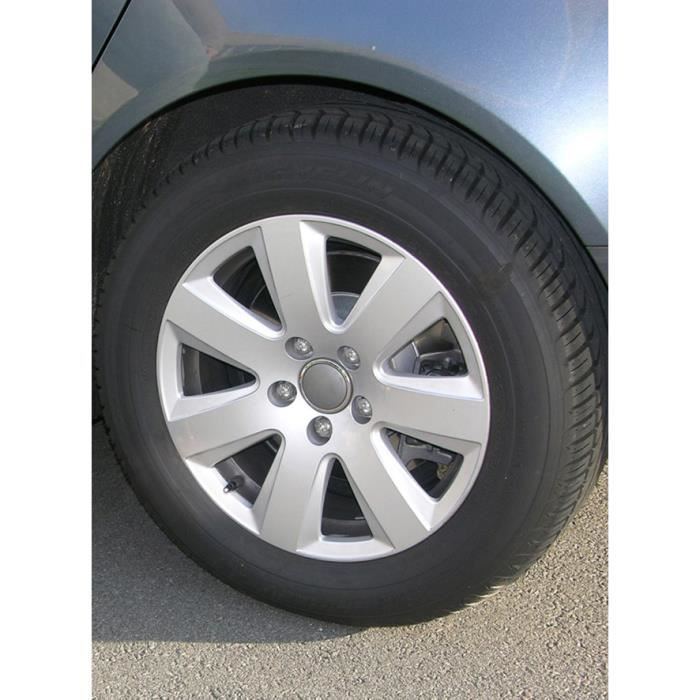 Caches-écrous chromés en métal 17 mm - lot de 20