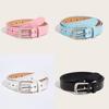 Vintage American Style Pu Leather Womens Belt Heart Shaped Punching For Casual Fashion