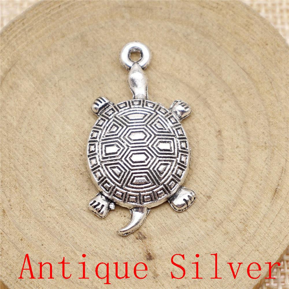 Turtle Shaped Charms Pendant For Bracelet Necklace Jewelry Making Craft Findings