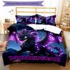 3PC Custom Name Purple Dragon Fantasy Art Bedding Set Duvet Cover Closure Includes 1 Duvet Cover & 2 Pillowcases for Bedroom