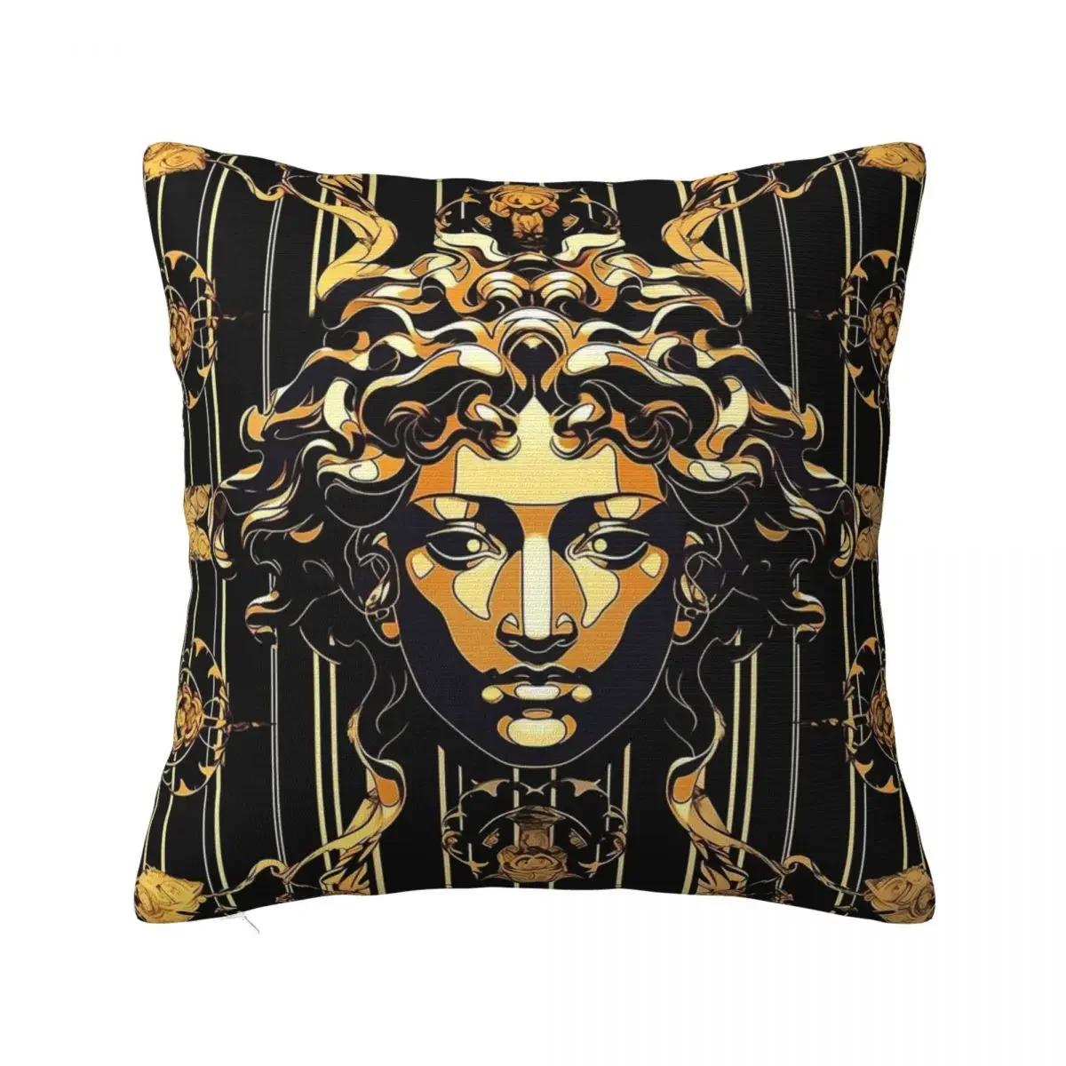 

Медуза в древнем креативном художественном стиле Бесшовный узор Наволочка для квадратной подушки Чехлы для подушек Креативная наволочка для кровати x 66x66cm бежевый