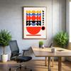 Modernes Bauhaus Kaffee Abstraktes Poster Leinwandbild Druckraum Familienküche Bar Café Raum Wohnzimmer Schlafzimmer Wanddekoration
