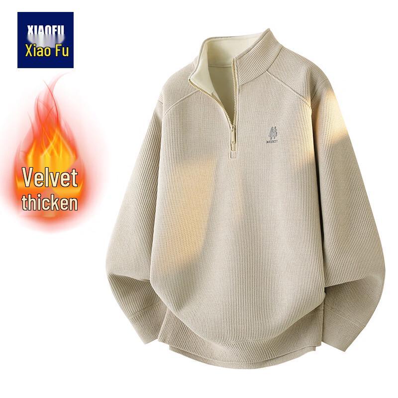 

Men s Fleece-Lined Stand-Collar Pullover Sweatshirt M