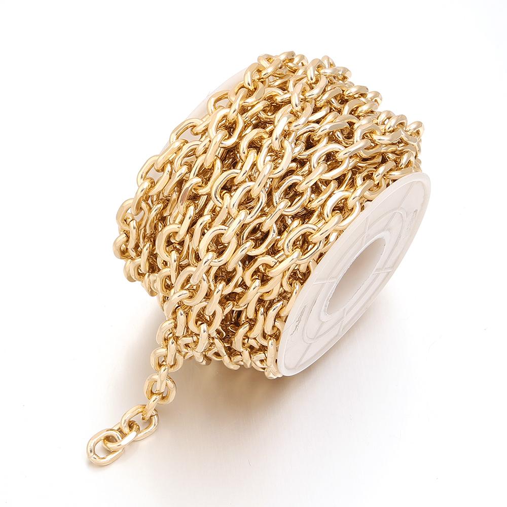 2-5 Yards Aluminiumkette Gold Silber Farbe Verdrehte Gliederketten Für Schmuckherstellung DIY Armband Halskette Kleidung Taschen Zubehör