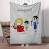 1Pc Weapons Family Print Flannel Blanket, High quality Digital Printing, Comfortable for All Seasons, Home DecorGifts821004