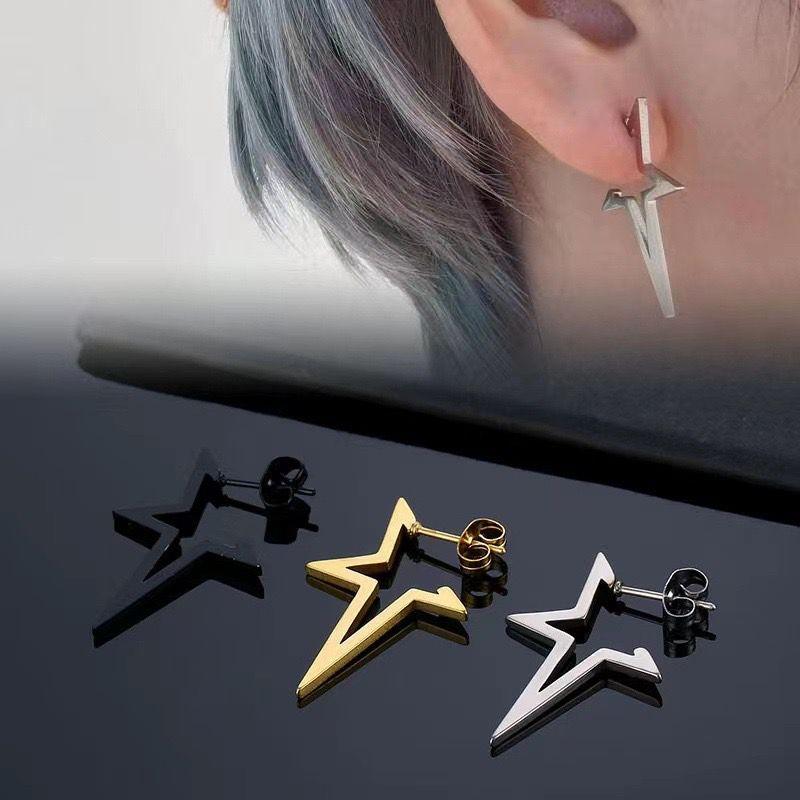 Retro Geometric Minimalist Earrings For Women, Fashionable Pentagonal Star Earrings, Versatile And Stylish Earrings For Daily Use