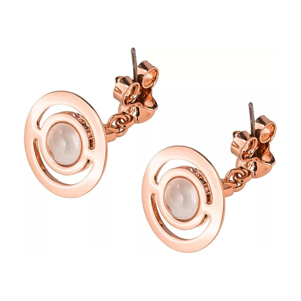 Vivienne Westwood 3D Round Ball Logo Brass Earrings Women earrings Rose-Gold 62020032G002PINKGOLD