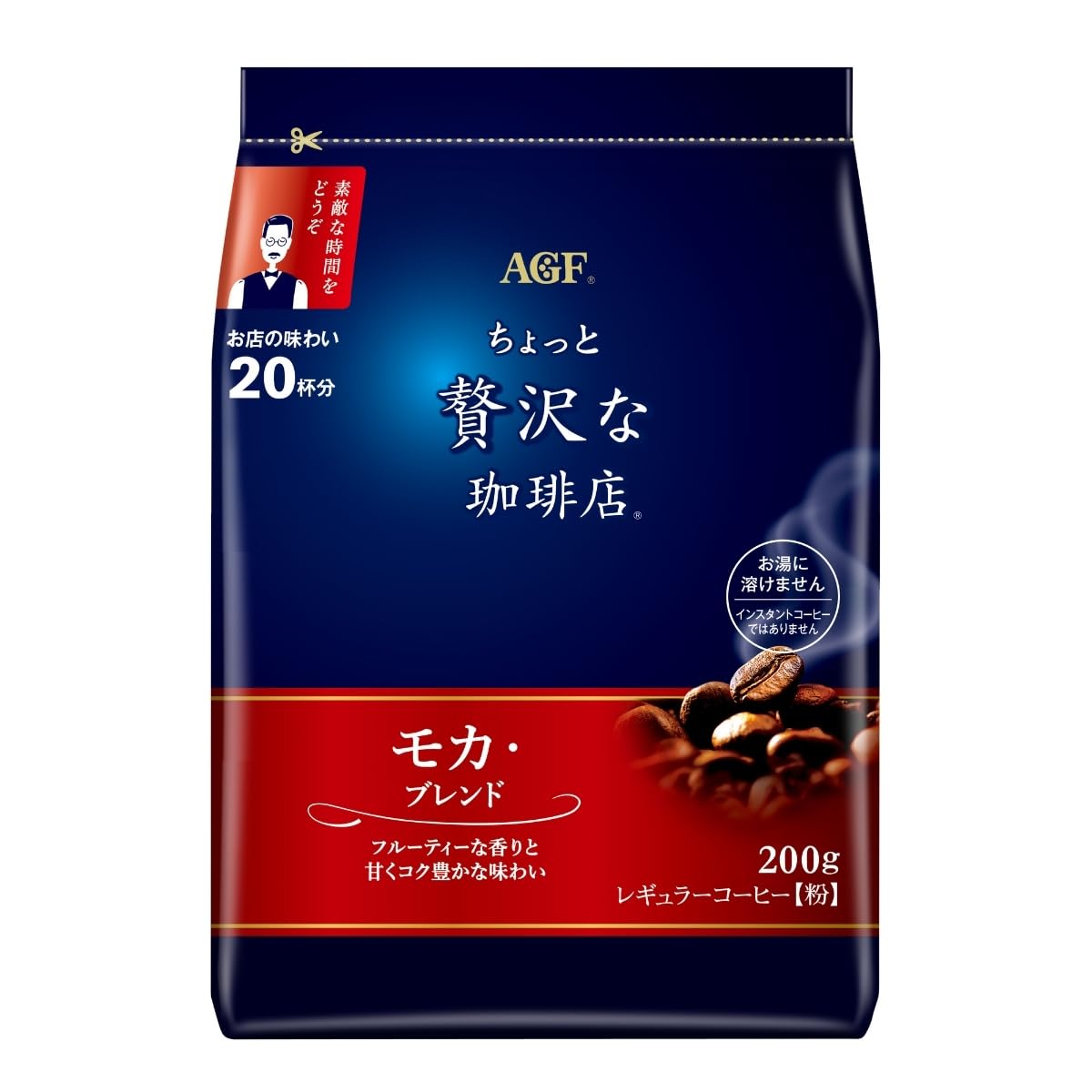 AGF Chotto Zeitaku na Kohiten Regular Coffee Mocha Blend 200g Powder