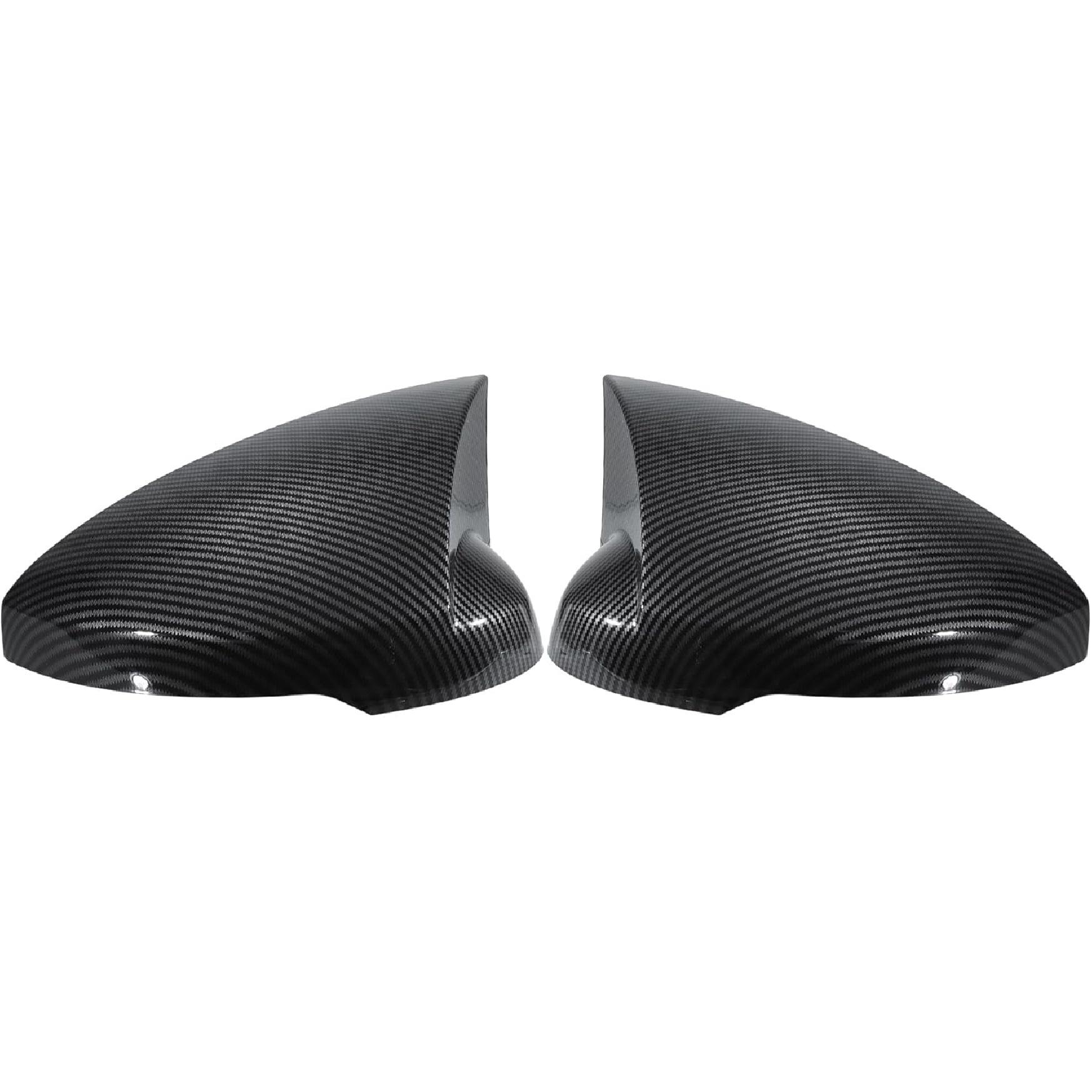 Motoforti 2PCS Left Right Side Ox Horn Wing Mirror Cover Cap for Honda Civic 11th 2022-2025, Car Rear View Mirror Cover, Exterior Door Rearview Carbon-with Turn Signal