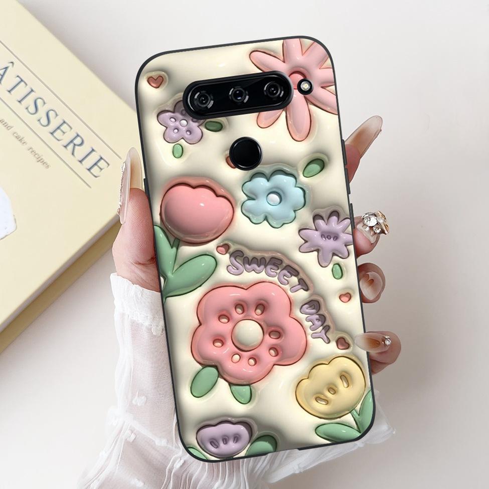 For LG V40 V50 ThinQ Case V50S ThinQ Cute Cartoon Cat Luxury Cool Shockproof Silicone Back Cover For LG V50S ThinQ 5G Phone Case