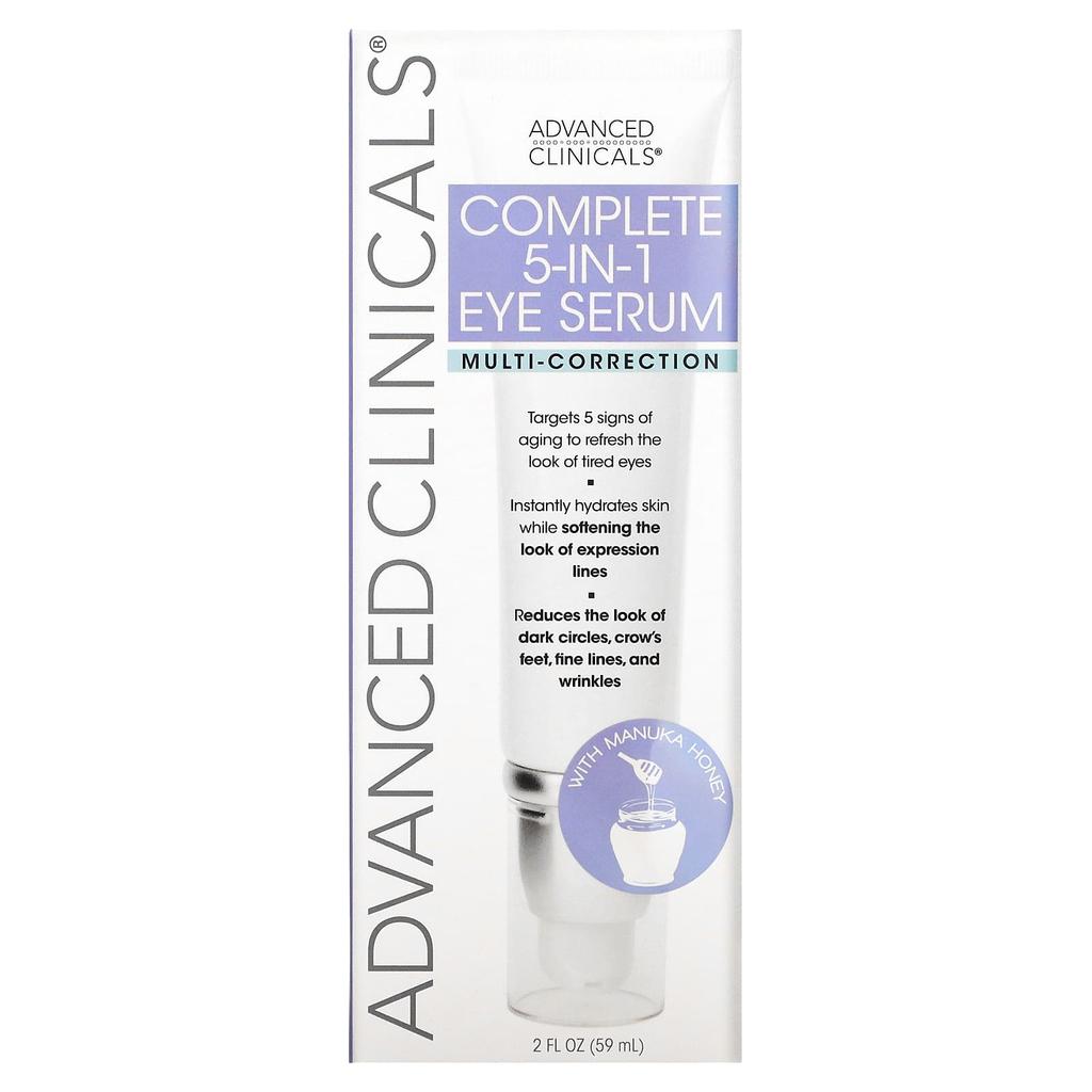 Advanced Clinicals, Complete 5-in-1 Eye Serum, Multi Correction, 2 fl oz (59 ml)