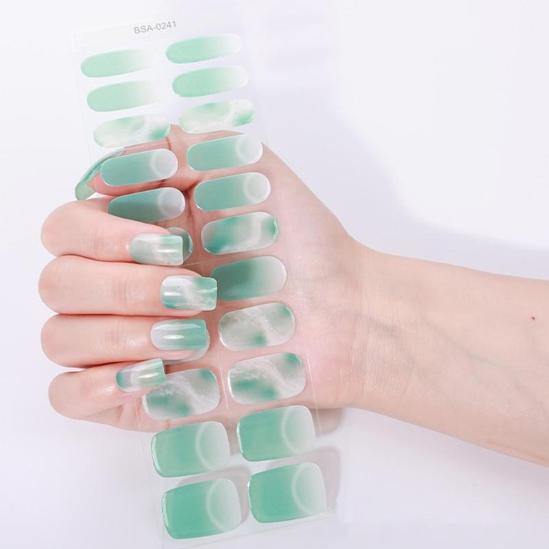 Easy Application Gel Nail Wraps Full Cover Manicure No Nail Lamp Needed Home Manicure Essential for Home Use