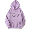 Korean Style Plush Couple Hooded Hoodies Women Casual Loose Long Sleeve Coat Hoodie for Autumn Winter