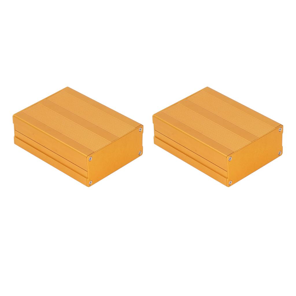 Electronic Project Box Split Type Surface Sandblasting Oxidation Aluminum Alloy Power Junction Case Golden