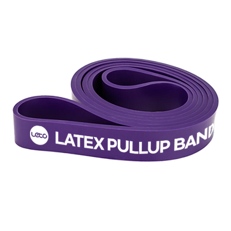 Leto Pull-Up Band Latex Stretching Fitness Tubing Band 4 Steps Pull-up Band Stage 4 Purple
