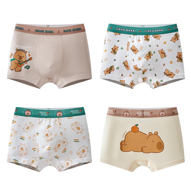 Children's Class A Pure Cotton Boxer Briefs, Antibacterial, 100% Cotton Crotch