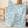 Soft Flannel Fleece Blanket, Cute Fish Design, Machine Washable Warm Cozy Throw for Home, Office Napping, Christmas & Halloween Use