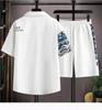Summer Casual Short Sleeved T-shirt Men's Versatile Comfortable Sports Shorts Men's Trendy Men's Printed Half Sleeved Set