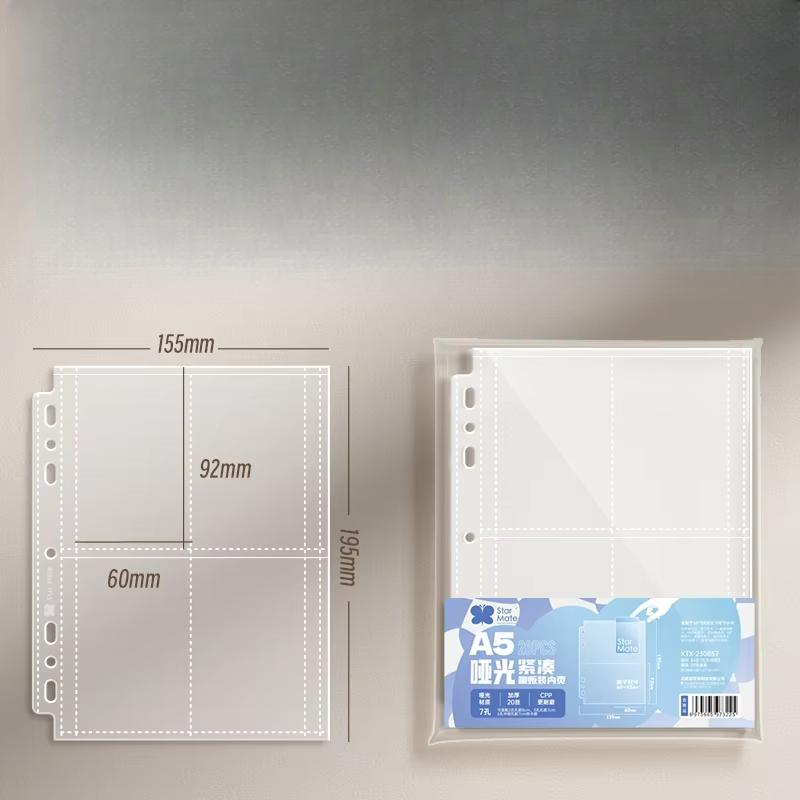 Sweet Macaron Gradient A5 Binder Heart Cutout 3-Ring Loose-Leaf Album, Cute Card Holder for K-Pop Idol Photo Cards Collection