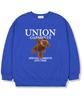 UNION GARMENTS Moment Fleece-Lined Oversized Sweatshirt Blue