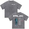 Rapper Plk Portrait Graphic Vintage Washed T-shirts Men Women Clothing Fashion Casual Oversized Short Sleeves T Shirt Streetwear