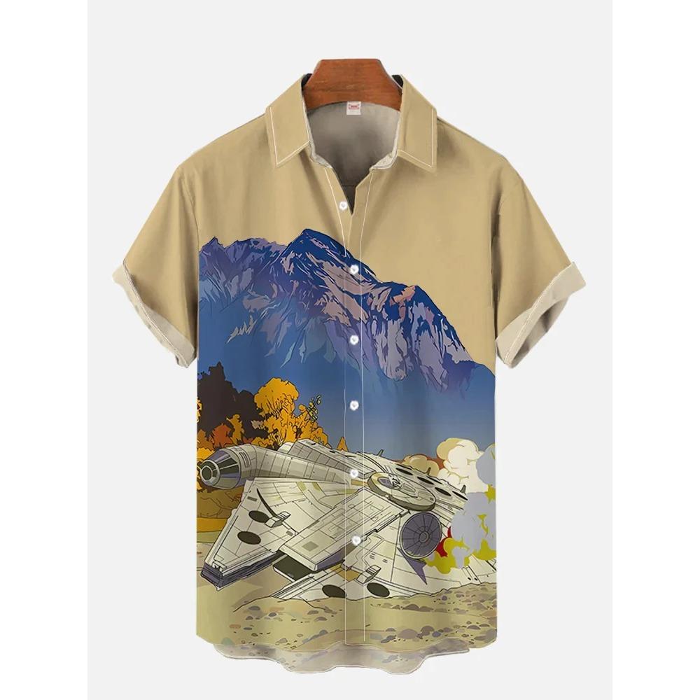 Hawaii Shirts Man New Stars-wars Shirts Men Women Clothes Tee Tops Boys Girls Tees Walker Printing Short Sleeve Shirt