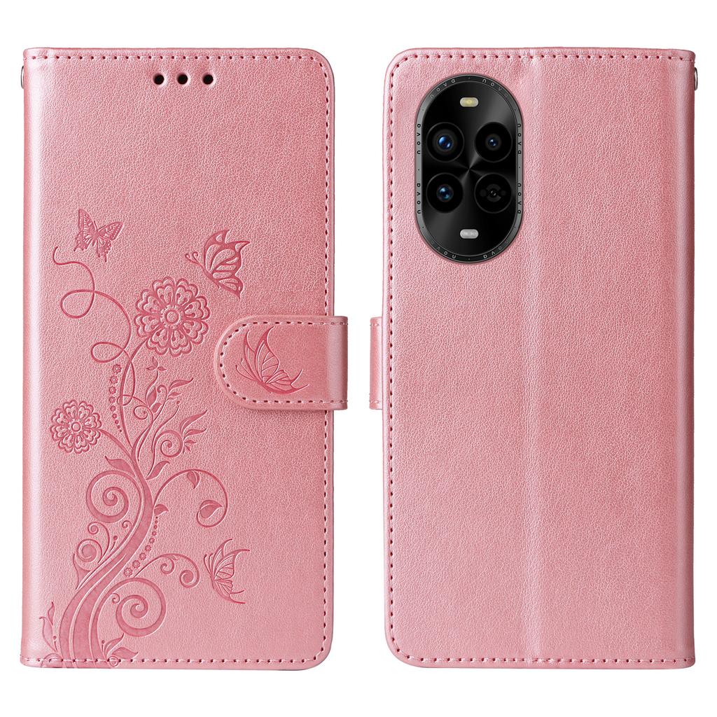 For Huawei nova 14 Pro 5G/nova 13 Pro 5G Leather Case Butterfly Floral Imprint Wallet Stand Cover