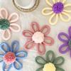 Handmade Woven Flower Wall Decoration, Multiple ColorCotton Rope Floral Decoration Nursery Artwork