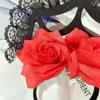 Big Rose Flower Halloween Headband Decoration Rose Flower Crown Red Rose Flowers Headdress  Girls