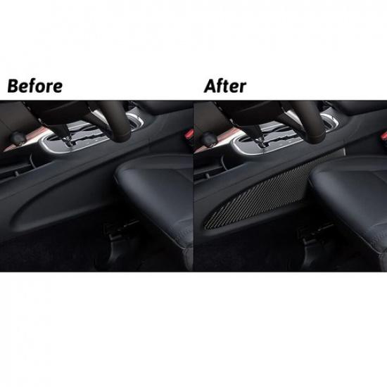 2Pcs Carbon Fiber Transmission Console Front Side Cover Trim For Dodge Durango