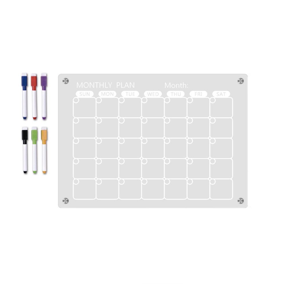 

Прозрачные акриловые доски для стирания Магнитный магнитный календарь для холодильника Премиальный набор досок для заметок Офис S-Style 2