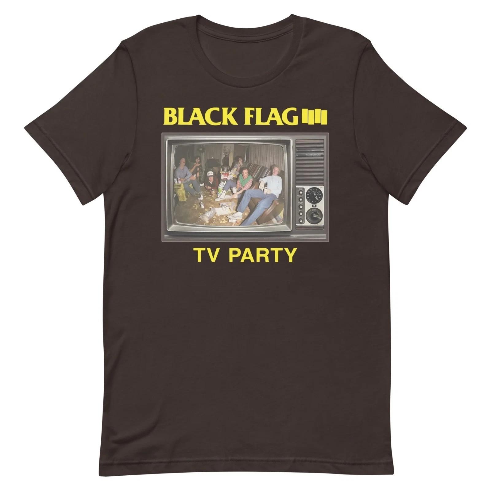 New BLACK FLAG Band TV Party Reprint Reprint S-5XL Tee C59.96 S разноцветный