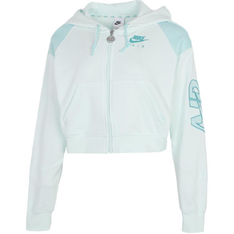 (WMNS) Nike Casual Sports Short Knit Hooded Jacket Green Women s DM6064-394 XL