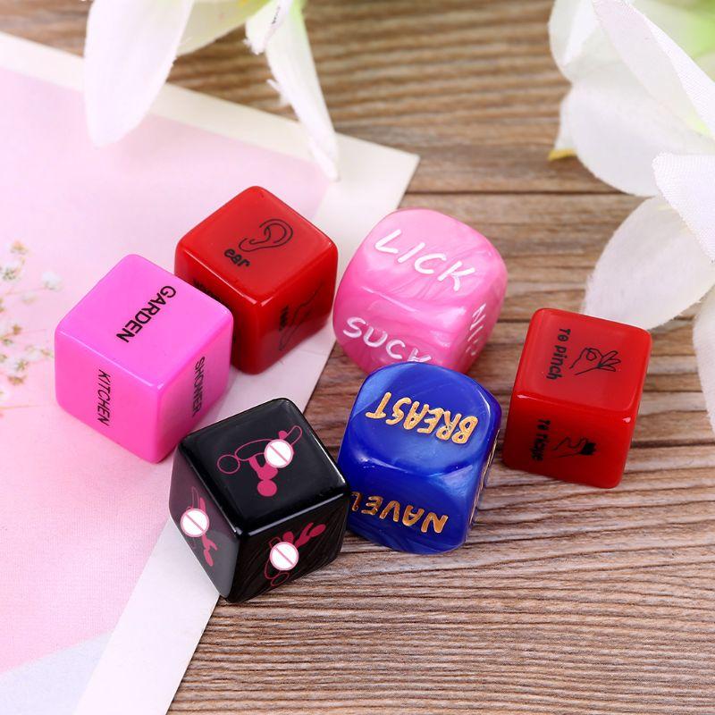 6 Pcs Acrylic Cube Love Dice Sex Position Game Toys Lovers Foreplay Prop Adult Couple Gaming Party