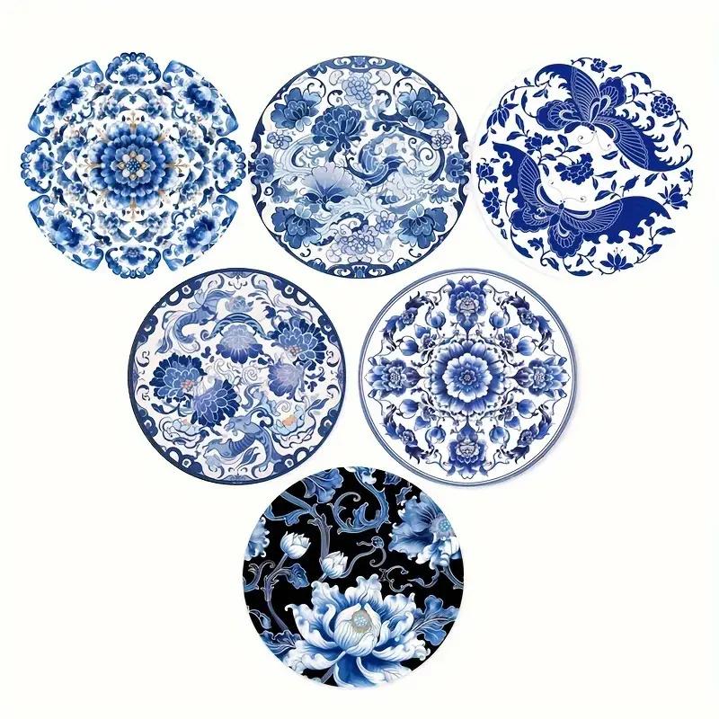 6-piece Butterfly Art Coaster Set-5d DIY Non-slip Heat Resistant Perfect for Home Decoration and Gifts