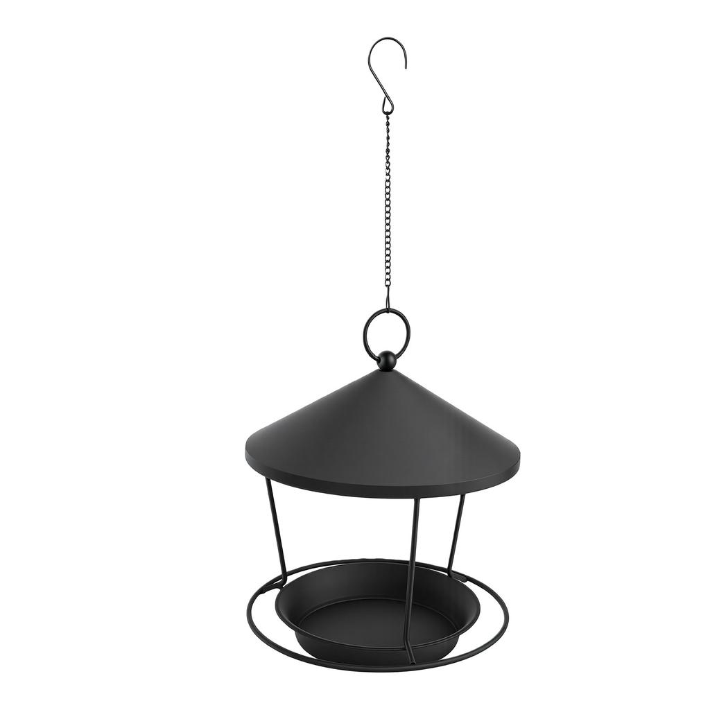 Wild Bird Feeder Iron Hanging Bird Feeder Simple Design Wide Opening Easy Clean for Outdoor Garden Patio
