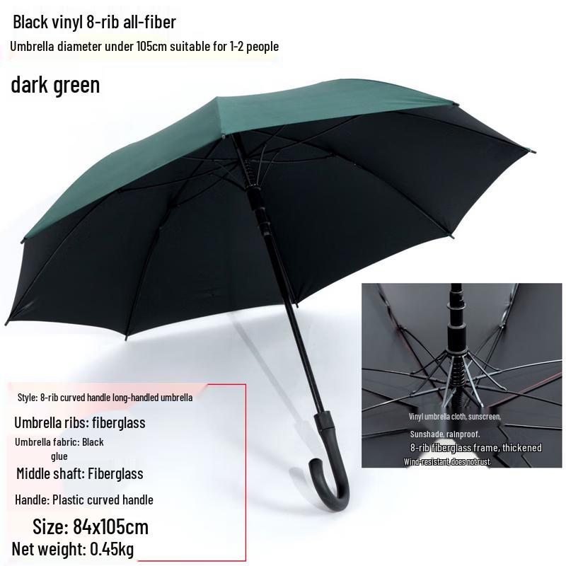 Double Elephant All-Weather 10-Rib Long-Handle Umbrella