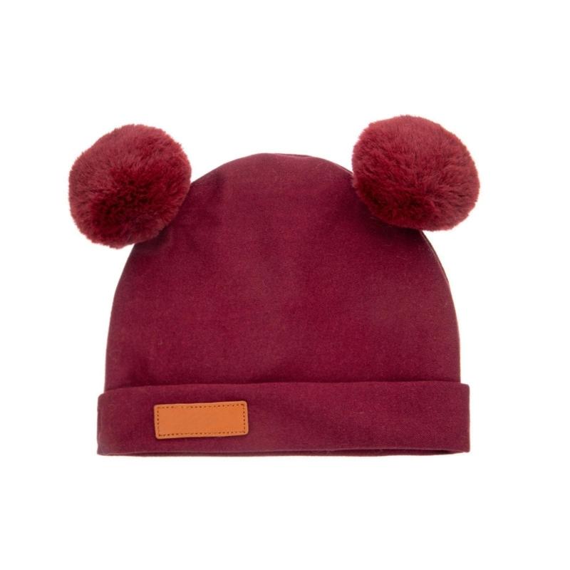 

Stylish & Comfortable Newborn Beanie Cotton Winter Hat Cute Infant Beanie Hat Fall & Winter Cap for Baby Boys & Girls 1 бордовий