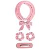 8/5/4 Stück Hitzeloses Lockenwickler-Set Satin-Schlafhaube Keine Hitze Über Nacht Locken Kantenbürste Scrunchies Kamm Schwarzer Geschenk Kamm Styling-Werkzeuge
