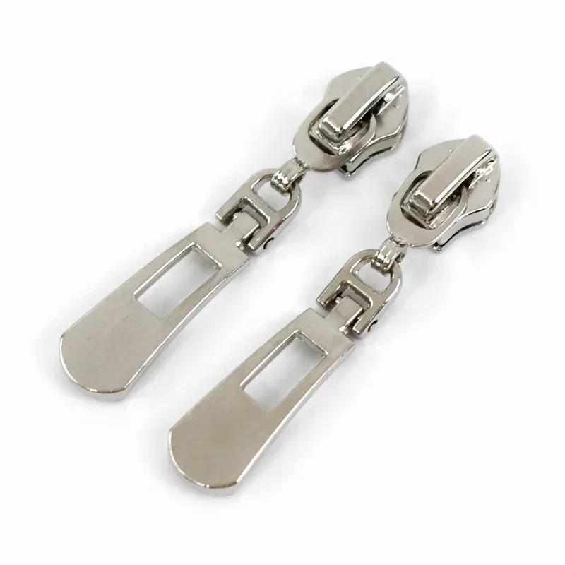 5/10Pcs Meetee 5# Zipper Sliders for Metal Nylon Resin Zips Clothes Bag Zippers Pull Head Repair Kit Garment Sewing Accessories