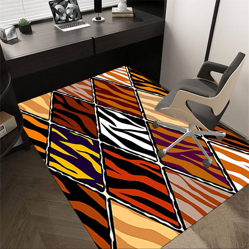 

1PC tiger print zebra stripes Extra Large Non-Slip Floor carpet, Office, family, bedroom, Studio - Large Area Rug Indoor Rugs, Vibrant Colors-A245 60cm by 90cm