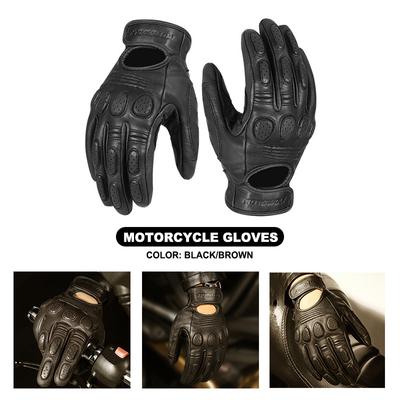 Leather Gloves Motorcycle Gloves Men Woman Touch Screen Breathable Racing Riding Motorbike Protective Gear Motocross